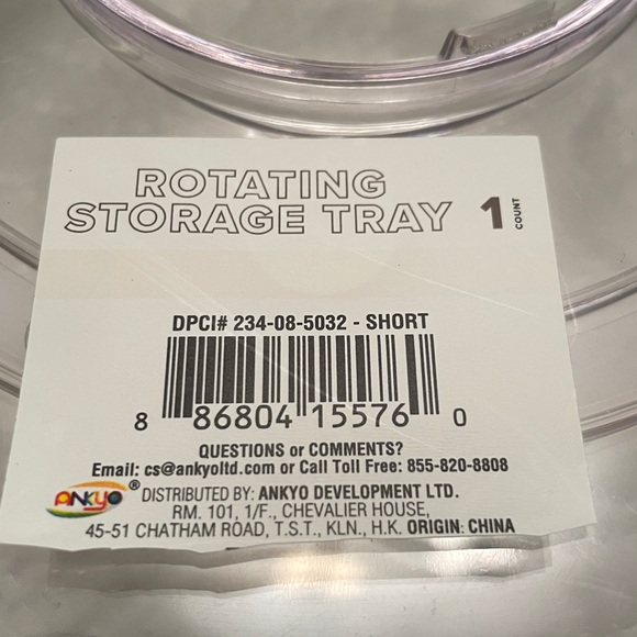 NWT Round Rotating Storage Organization Tray Lazy Susan Acrylic Glass Look - Picture 12 of 12